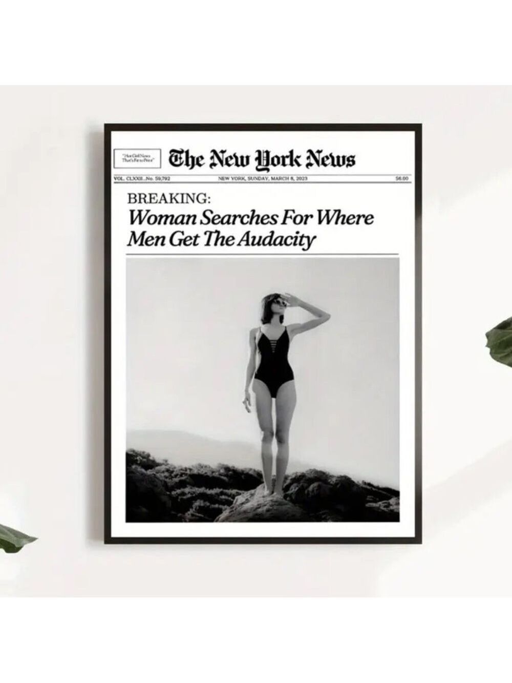 “Where Men Get The Audacity” Canvas Feminist Print Wall Art - Picture 5 of 6